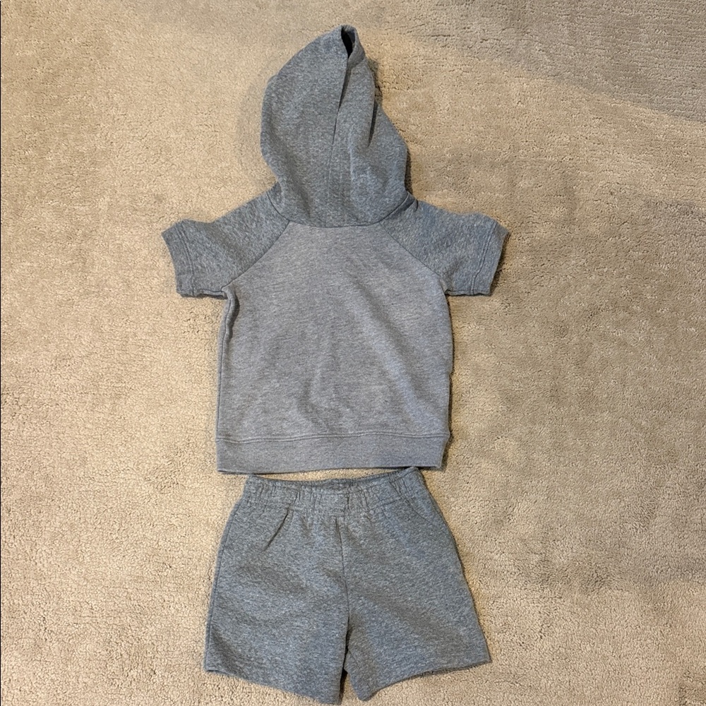 Carter's Heather Gray Kids Hoodie and Shorts Set